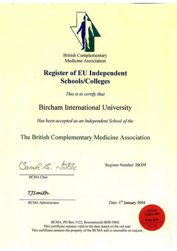 Bircham University BCMA - The British Complementary Medicine Association Bircham University BCMA - The British Complementary Medicine Association