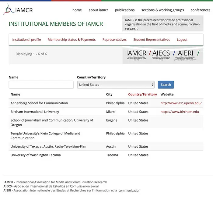 Bircham University IAMCR - International Association for Media and Communication Research Bircham University IAMCR - International Association for Media and Communication Research