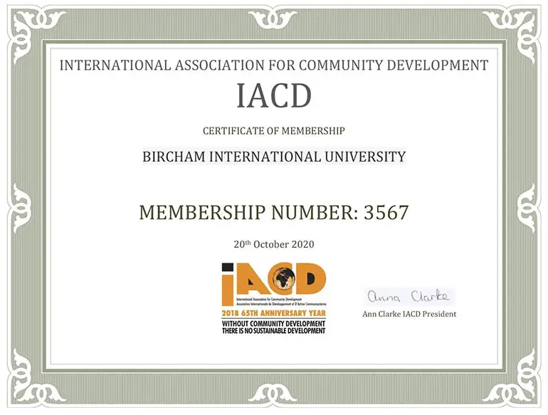 Bircham University IACD - International Association for Community Development Bircham University IACD - International Association for Community Development