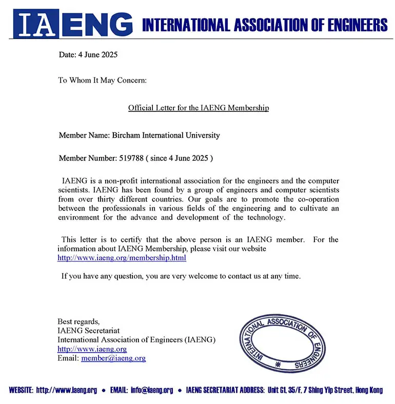 Bircham University IAENG - International Association of Engineers Bircham University IAENG - International Association of Engineers